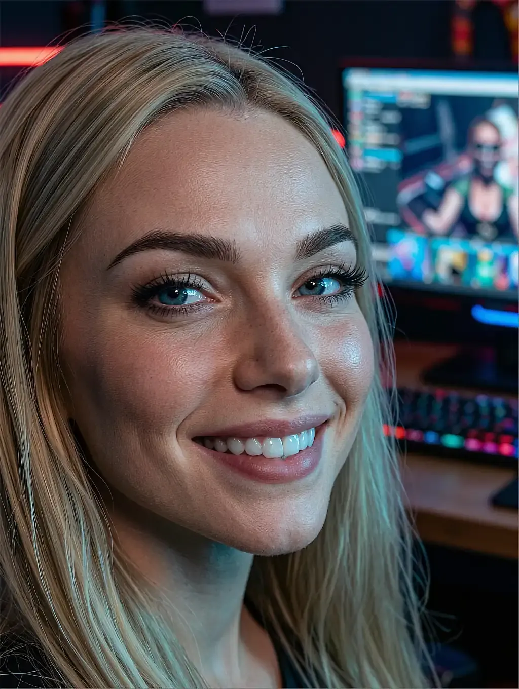Photo a fictional AI character sent in reply to a question about her evening